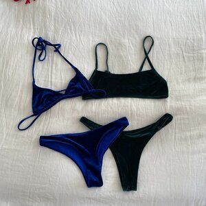 Zaful Velvet Swim Sets (sz S)